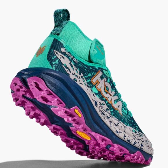 Hoka Women's Speedgoat 6 Mid GTX Shoes Waterproof Megagrip Hiking Trail Size 7 - Picture 2 of 11